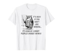 Funny Wise Owl Birdwatching "Smart People's Hobby" Birder T-Shirt