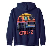 Funny Wish Life Had Digital Mistake Joke Wit Tech Era Zip Hoodie