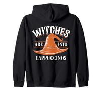 Funny Witch Coffee Halloween Spooky Coffee Lover Baristas Zip Hoodie