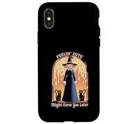 Funny Witch Halloween Pumpkin Feelin Cute Curse Women Men Case for iPhone X/XS