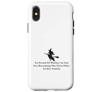 Funny Witch Proud of Mother-in-law First Pilot in Our Family Case for iPhone X/XS