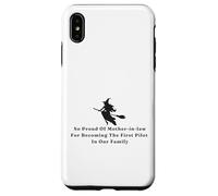 Funny Witch Proud of Mother-in-law First Pilot in Our Family Case for iPhone XS Max