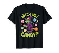 Funny Witch Way to The Candy Halloween Design T-Shirt