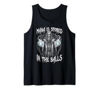 Funny Wizard Magician Sorcerer Mana is Stored in The Balls Tank Top