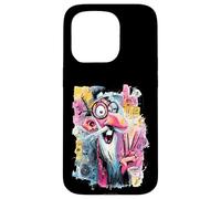 Funny Wizard Peace Graffiti Pop Character Graphic Art Face Case for iPhone 15 Pro