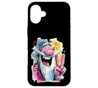 Funny Wizard Peace Graffiti Pop Character Graphic Art Face Case for iPhone 16 Plus