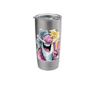 Funny Wizard Peace Graffiti Pop Character Graphic Art Face Stainless Steel Insulated Tumbler