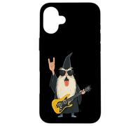 Funny Wizard Rock Guitar Player Music Lover Playful Vibrant Case for iPhone 16 Plus