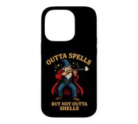 Funny Wizard Saying Outta Spells But Not Outta Shells Case for iPhone 14 Pro