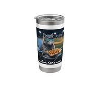 Funny Wolf Baseball I Live Here Now Stainless Steel Insulated Tumbler