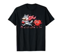 Funny Wolf Heart Chocolate Valentine Wolves Womens Mens Kids T-Shirt