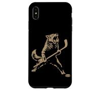 Funny Wolf Playing Ice Hockey Hockey Player Case for iPhone XS Max