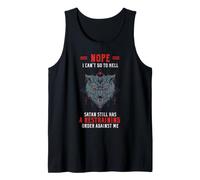 Funny Wolf Sarcastic Satan Restraining Order Against Me Tank Top