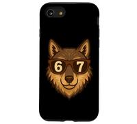 Funny Wolf Sunglasses 67 Six Seven Meme Case for iPhone SE (2020) / 7/8