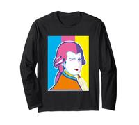 Funny Wolfgang Mozart Portrait Pop Art Style Long Sleeve T-Shirt