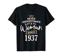 Funny Woman Born in 1937 Birthday Gift Idea T-Shirt