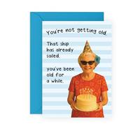 Funny Women Birthday Card - Gifts for Her, Women, Mum, Mothers, Wife, Sister, BFF, Besties, Cousin, Grandmum, Nan, Neighbour, Colleagues - Best Friend - Jokes on Aging - Comes with Stickers