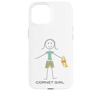 Funny Women Cornet Girl Cornetist Cornet Player Case for iPhone 15