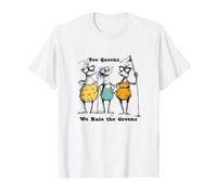 Funny Women Golf Tee Queens we Rule the Greens Value Graphic T-Shirt, Men, White, L