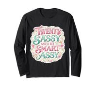 Funny Womens 20 Birthday Twenty Sassy and A Bit Smart Assy Long Sleeve T-Shirt