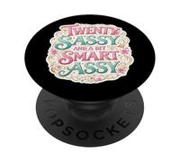 Funny Womens 20 Birthday Twenty Sassy And A Bit Smart Assy PopSockets Adhesive PopGrip