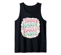 Funny Womens 20 Birthday Twenty Sassy and A Bit Smart Assy Tank Top