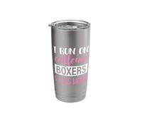 Funny Womens Caffeine Boxer Dog Lover Stainless Steel Insulated Tumbler