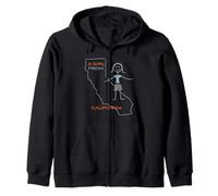 Funny Womens California, CA Girls California Souvenir Zip Hoodie