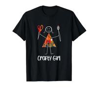 Funny Womens Crafty Design, Girls Crafting Value Graphic T-Shirt, Men, Black, S