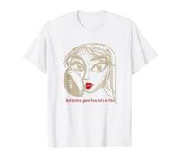 Funny Womens Football Red Lipstick, Game face, Let's do it Value Graphic T-Shirt, Men, White, L