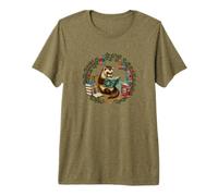 Funny Womens Girls Reading Books Read Mom Ferret Lover Premium T-Shirt