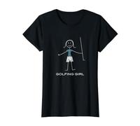 Funny Womens Golfing Girl Golfer Value Graphic T-Shirt, Women, Black, M