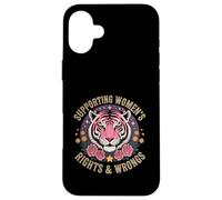 Funny Women's I Support Women's Rights And Wrongs Aesthetic Case for iPhone 16 Plus