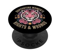 Funny Women's I Support Women's Rights And Wrongs Aesthetic PopSockets Adhesive PopGrip
