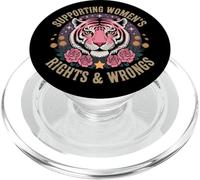Funny Women's I Support Women's Rights And Wrongs Aesthetic PopSockets PopGrip for MagSafe