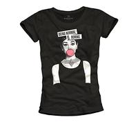 Funny Women's Top with Quotes Slogan - Being Normal is Boring - Audrey T-Shirt Black S