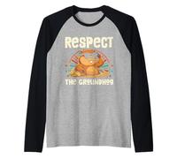 Funny Woodchuck Groundhog Day Kids Respect The Groundhog Raglan Baseball Tee