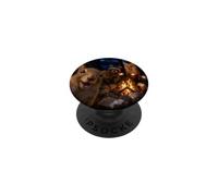 Funny Woodland Animals Camping Roasting Marshmallows PopSockets Adhesive PopGrip