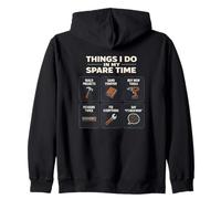 Funny Woodworker Things I Do In My Spare Time Woodworking Zip Hoodie