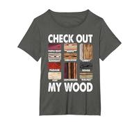 Funny Woodworking Design for Men Dad Woodwork Carpentry T-Shirt, Women's Plus, Asphalt Grey, 2X