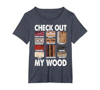 Funny Woodworking Design for Men Dad Woodwork Carpentry T-Shirt, Women's Plus, Heather Blue, 3X