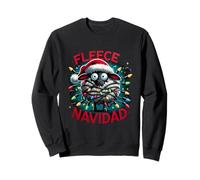 Funny Woolly Surprise Fleece Navidad Christmas Xmas Sheep Sweatshirt
