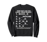 Funny Word Puzzle Dirty Mind Trick Quiz Game Sweatshirt