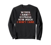 Funny Words Cannot Express How Much I Don't Care Outfit Sweatshirt
