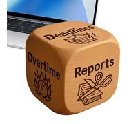 Funny Work Dice,Bold Funny Cheeky Wooden Gag - Office Stress Relief Dice - for Coworkers Friends Family Colleagues Women Men Him Adults