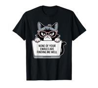 Funny Work From Home Humor Kitty Cats Lover Cat Moms & Dads T-Shirt