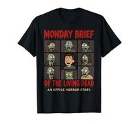 Funny Work Horror Video Call Monday Brief of The Living Dead T-Shirt