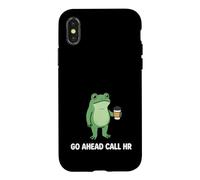 Funny Work Humor for Office Staff, Go Ahead Call HR Case for iPhone X/XS