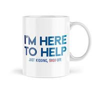 Funny Work Mugs for Best Friends | I'm here to Help Mug | Sarcasm Mugs for him | Joke Gifts for Coworker Colleague | Sarcastic Banter MBH949