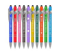 Funny Work Pens - Inspirational Pens, Positive Ballpoint Pen, Affirmation Pen With Touch Screen Tip, Novelty School Supplies For Home School Studio